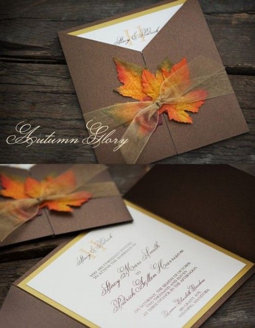 autumn wedding invite